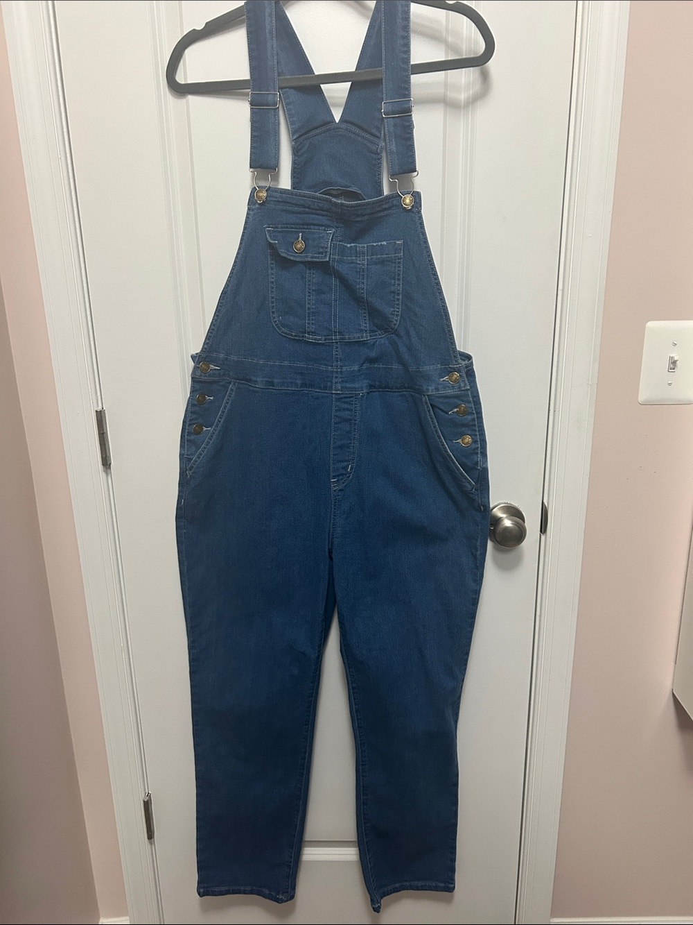 Women's Denim Blue Overalls Jumpsuit